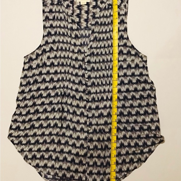 Maeve Anthropologie Pleated Blouse Sleeveless Multicolor - Picture 6 of 10